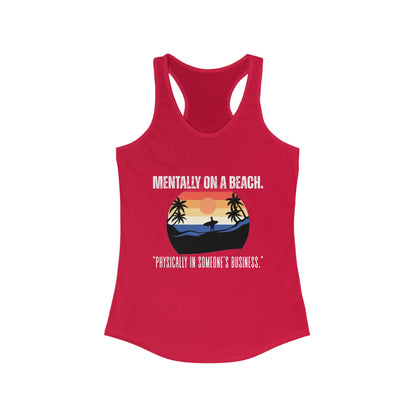 Beach Vibes Racerback Tank - Perfect for Summer, Vacation, Pool Days, Gifts for Her, Relaxation Wear