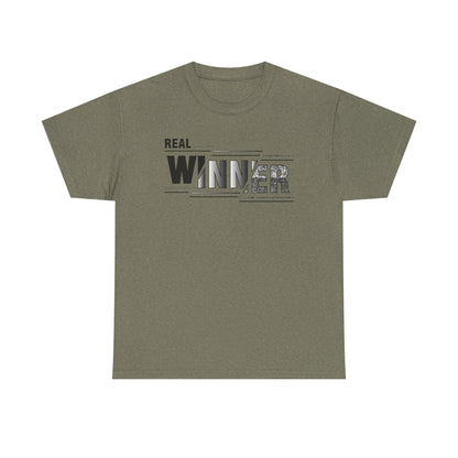 Male Heavy Cotton Tee - "Real Winner" Motivational Shirt, Inspirational Gift, Casual Wear, Sports Tee, Perfect for Competitions, [...]