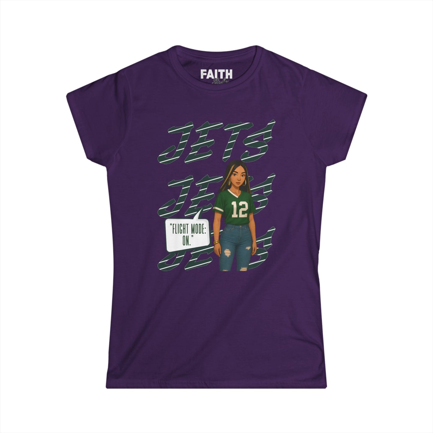 Jets Women's Softstyle Tee - Perfect for Game Day, Sports Fan Gear, Football Celebration, Casual Wear, Gifts for Her