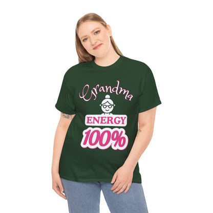Fun Grandma Energy T-Shirt, Gift for Grandmothers, Casual Tee, Family Reunion Wear, Cute Gift for Mother's Day, Humor Shirt
