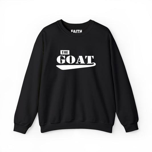 NEW FaithStyles Embroidery The GOAT Crewneck Sweatshirt — Bold Graphic Unisex Pullover