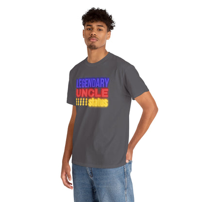 Legendary Uncle Heavy Cotton Tee, Gift for Uncle, Family Reunion Shirt, Fun Uncle T-Shirt, Birthday Gift for Him, Casual Wear