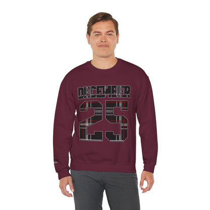 December 25 Plaid Number Crewneck Sweatshirt