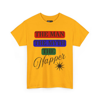The Man, The Myth, The Napper Tee - Funny Unisex Cotton T-Shirt, Gift for Nap Lovers, Humor Apparel, Relaxation Shirt, Fun Sleepwear