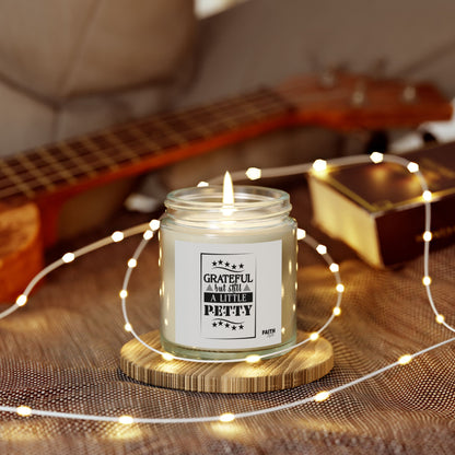 FaithStyles "GRATEFUL..." Scented Wax Candles, Coconut Apricot Wax (4oz, 9oz)