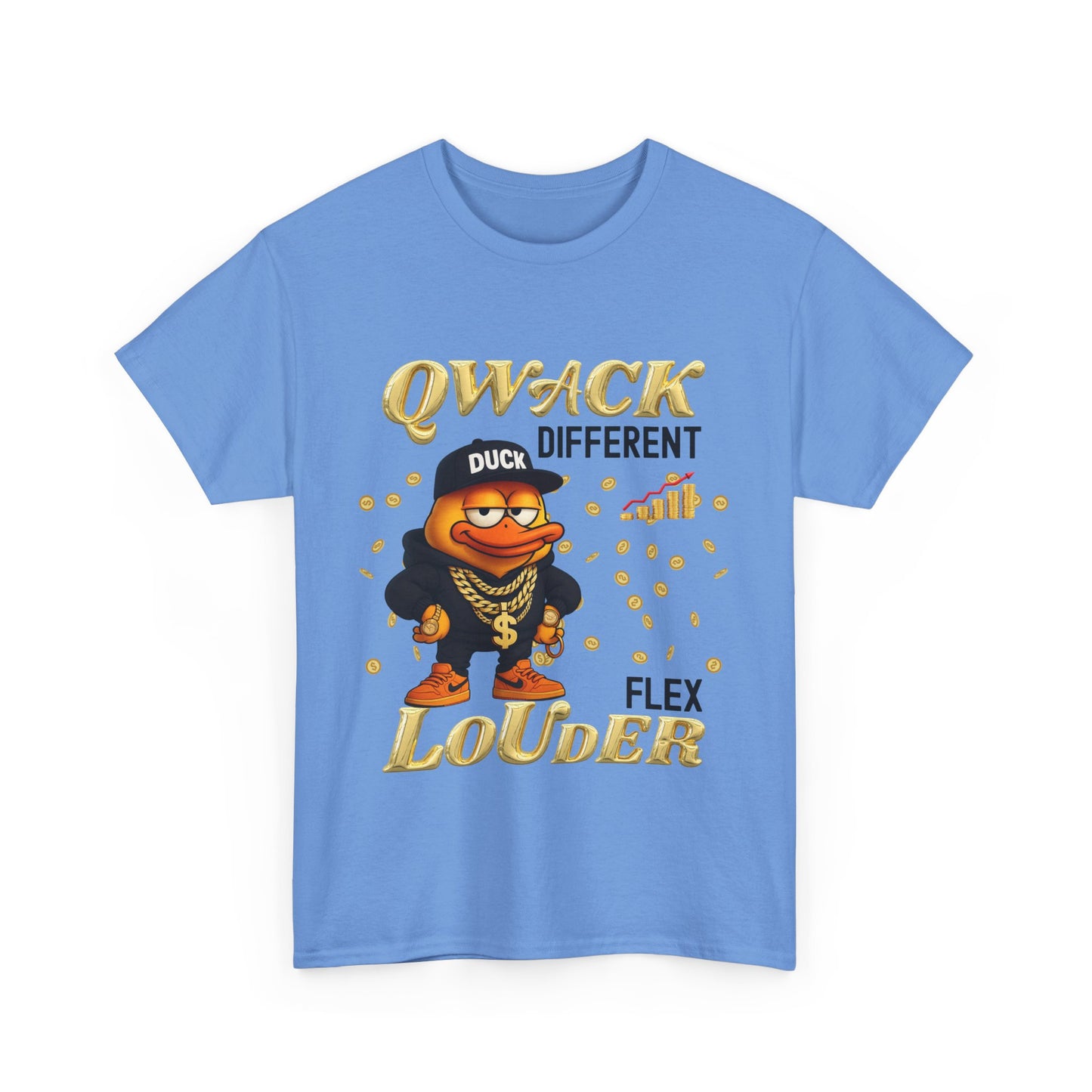 Qwack Different Unisex Heavy Cotton Tee, Fun T-Shirt, Gift for Duck Lovers, Casual Wear, Streetwear Style, Summer Vibes