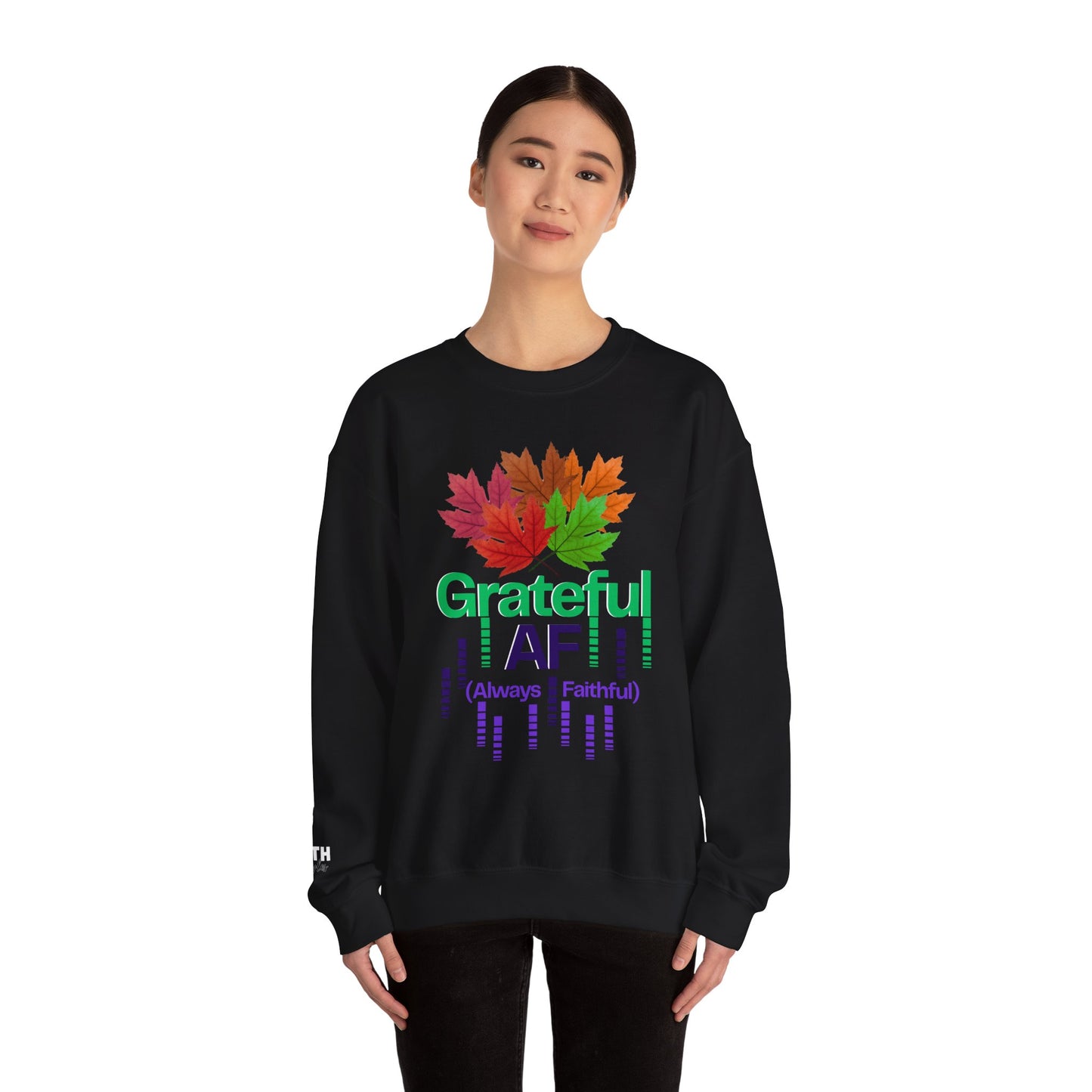 Grateful AF Crewneck Sweatshirt | Cozy Fall Apparel, Thanksgiving Gift, Autumn Vibes, Unisex Sweatshirt, Warm Layer