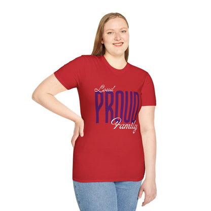 Proud Family Unisex T-Shirt, Lightweight Tee, Family Reunion Gift, Holiday Apparel, Personalized T-Shirt, Soft Cotton Top