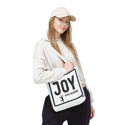 FaithStyles Joy Is My Revenge Tote Bag — Inspirational Graphic Canvas Tote
