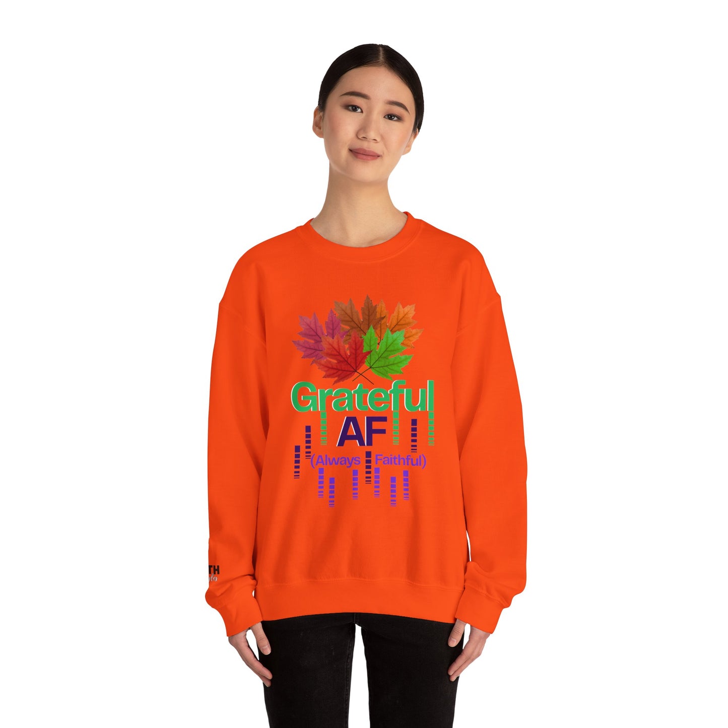 Grateful AF Crewneck Sweatshirt | Cozy Fall Apparel, Thanksgiving Gift, Autumn Vibes, Unisex Sweatshirt, Warm Layer
