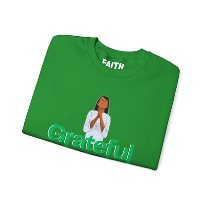 Women Grateful AF Crewneck Sweatshirt | Cozy Unisex Pullover for Thanksgiving, Gifts, and Everyday Wear