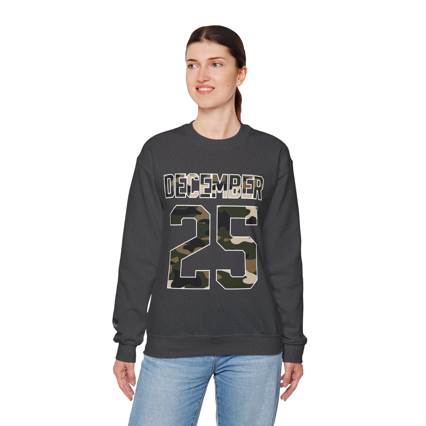 December 25 Camouflage Crewneck Sweatshirt - Christmas Holiday Tee