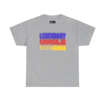 Legendary Uncle Heavy Cotton Tee, Gift for Uncle, Family Reunion Shirt, Fun Uncle T-Shirt, Birthday Gift for Him, Casual Wear