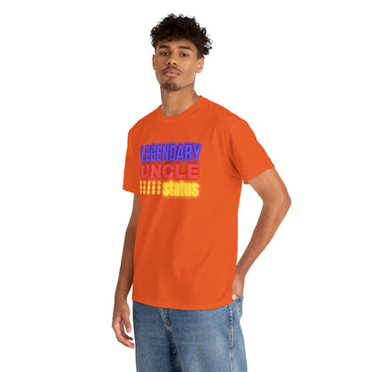 Legendary Uncle Heavy Cotton Tee, Gift for Uncle, Family Reunion Shirt, Fun Uncle T-Shirt, Birthday Gift for Him, Casual Wear