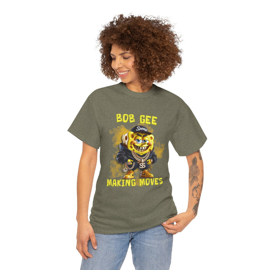 Bob Gee Making Moves Unisex Heavy Cotton Tee - Fun Graphic Tee for Streetwear Enthusiasts