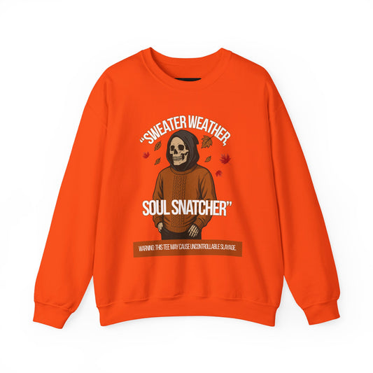 Soul Snatcher Crewneck Sweatshirt - Cozy Unisex Fall Apparel, Halloween Gift, Casual Streetwear, Autumn Fashion, Comfy Sweater