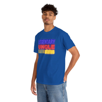 Legendary Uncle Heavy Cotton Tee, Gift for Uncle, Family Reunion Shirt, Fun Uncle T-Shirt, Birthday Gift for Him, Casual Wear