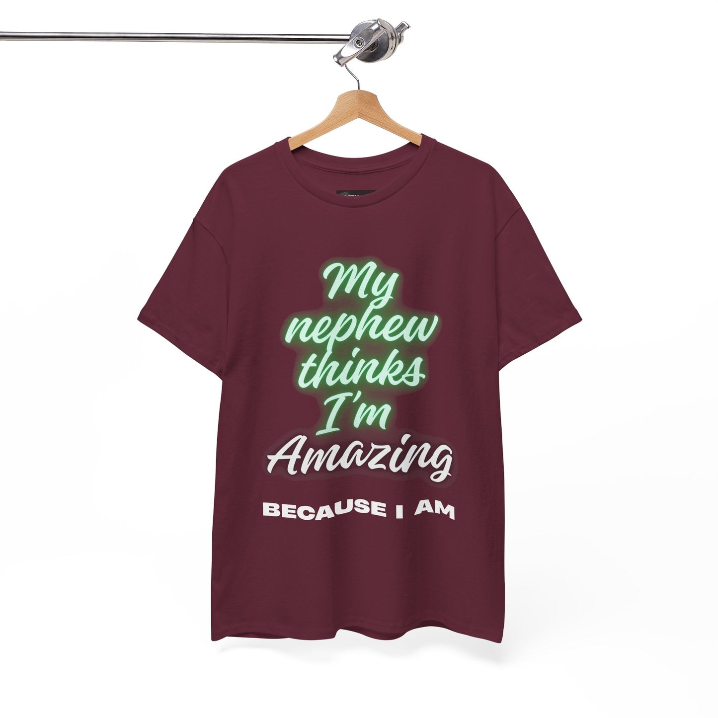 Unisex Heavy Cotton Tee - My Nephew Thinks I'm Amazing, Perfect Gift for Family, Birthday Tee, Funny Quote Shirt, Casual Wear, Gifts [...]