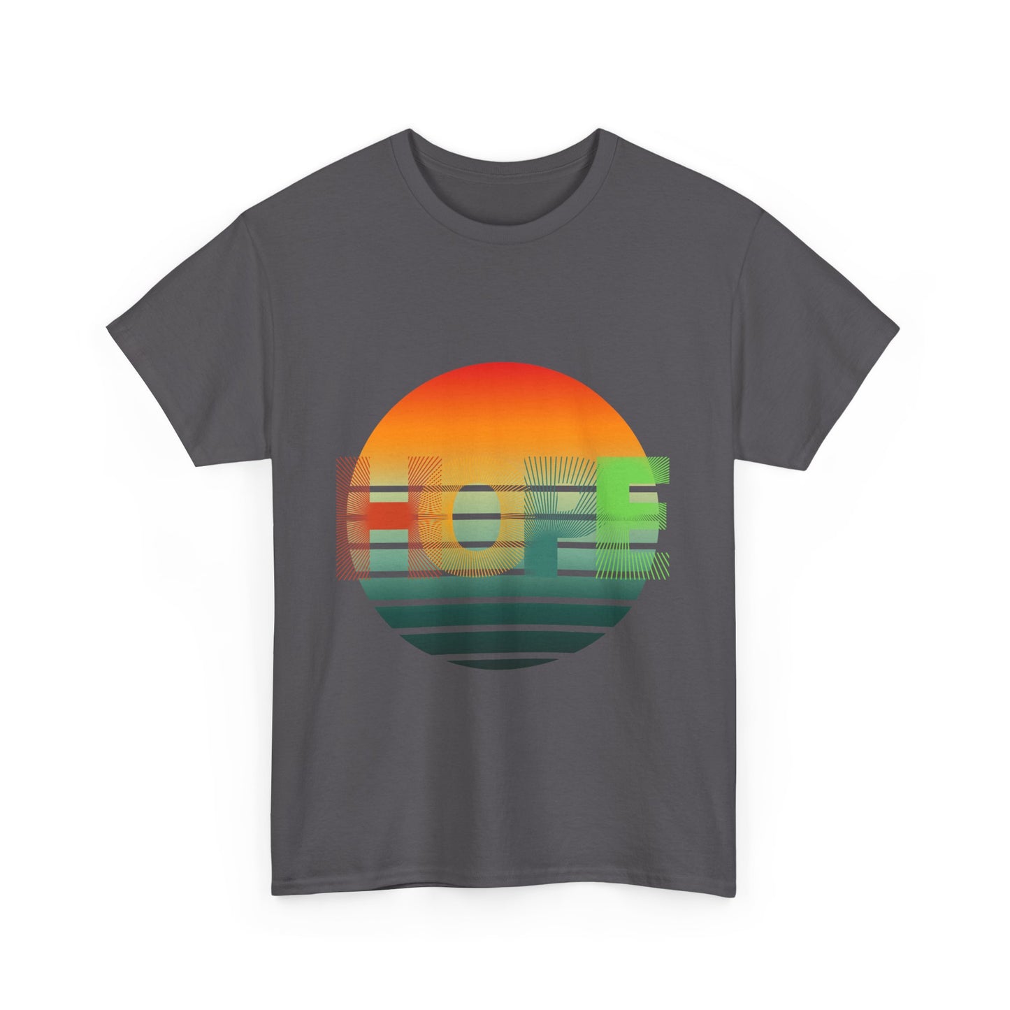 "HOPE" Sunset Vibes Unisex Cotton Tee, Summer T-Shirt, Gift for Him/Her, Casual Wear, Beach Day Outfit, Eco-Friendly Fashion