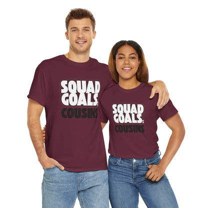 Cousins Squad Goals T-Shirt, Family Reunion Shirt, Unisex Graphic Tee, Cousin Gift, Summer BBQ Style, Matching Family Apparel