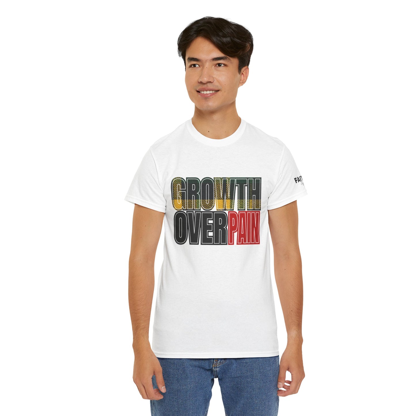 FaithStyles Growth Over Pain T‑Shirt — Motivational Graphic Tee