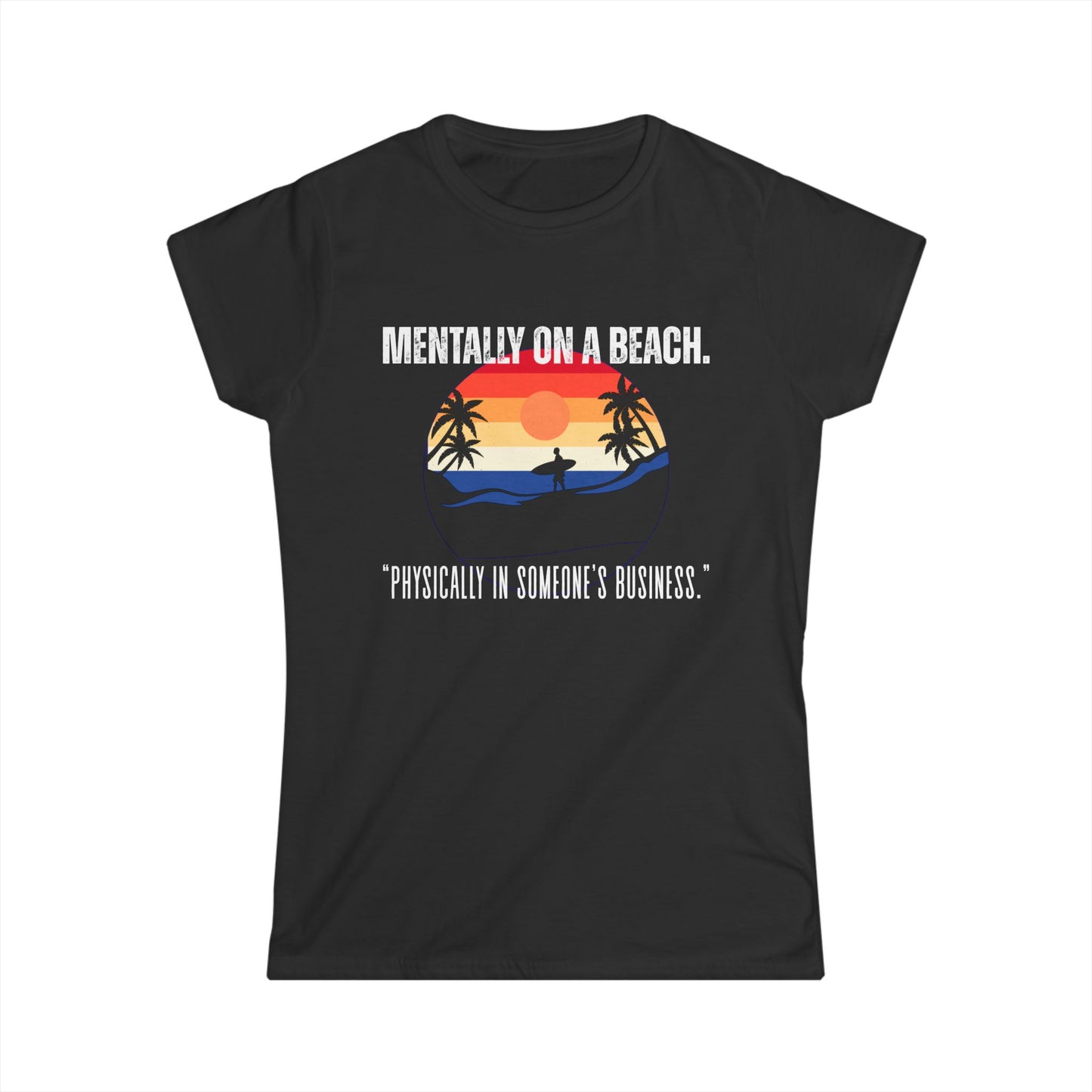 Beach Vibes Women's Tee - Relaxed Style, Gift for Vacation Lovers, Summer Outfits, Casual Wear, Travel Shirts