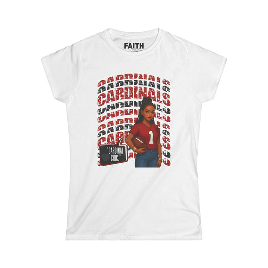 Cardinals Women's Softstyle Tee - Cheerful Sportswear, Gift for Fans, Casual Outfit for Game Days, Birthday, Football Game, Team Spirit