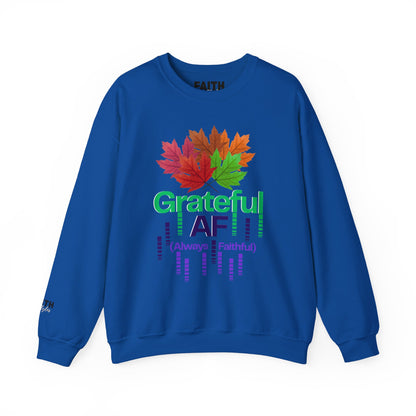 Grateful AF Crewneck Sweatshirt | Cozy Fall Apparel, Thanksgiving Gift, Autumn Vibes, Unisex Sweatshirt, Warm Layer