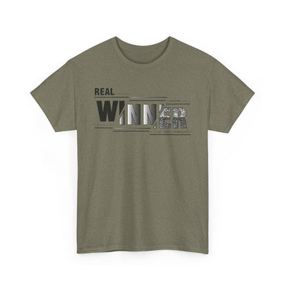 Male Heavy Cotton Tee - "Real Winner" Motivational Shirt, Inspirational Gift, Casual Wear, Sports Tee, Perfect for Competitions, [...]