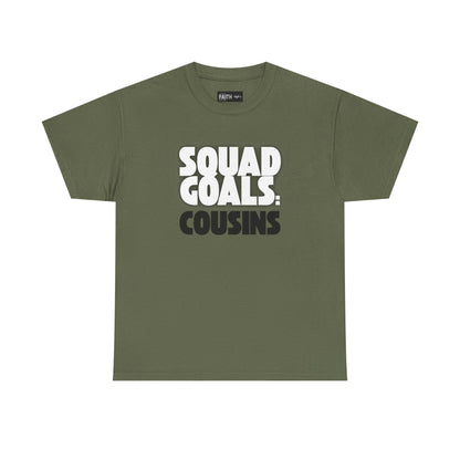 Cousins Squad Goals T-Shirt, Family Reunion Shirt, Unisex Graphic Tee, Cousin Gift, Summer BBQ Style, Matching Family Apparel