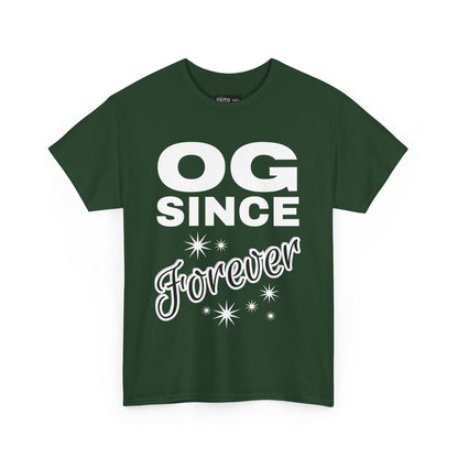 Grandpa Heavy Cotton Tee - OG Since Forever, Casual Tee, Trendy Graphic Shirt, Gift for Friends, Streetwear Fashion