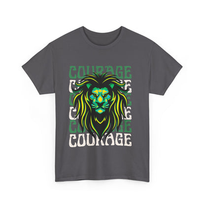 Courageous Lion Tee, Motivational Shirt, Unisex Cotton T-Shirt, Gift for Strength, Inspirational Apparel, Courage Theme