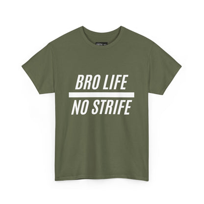 Bro Life Unisex Heavy Cotton Tee, Casual Graphic T-Shirt, Funny Gift for Friends, Everyday Wear, Brotherhood Apparel, Birthday Gift