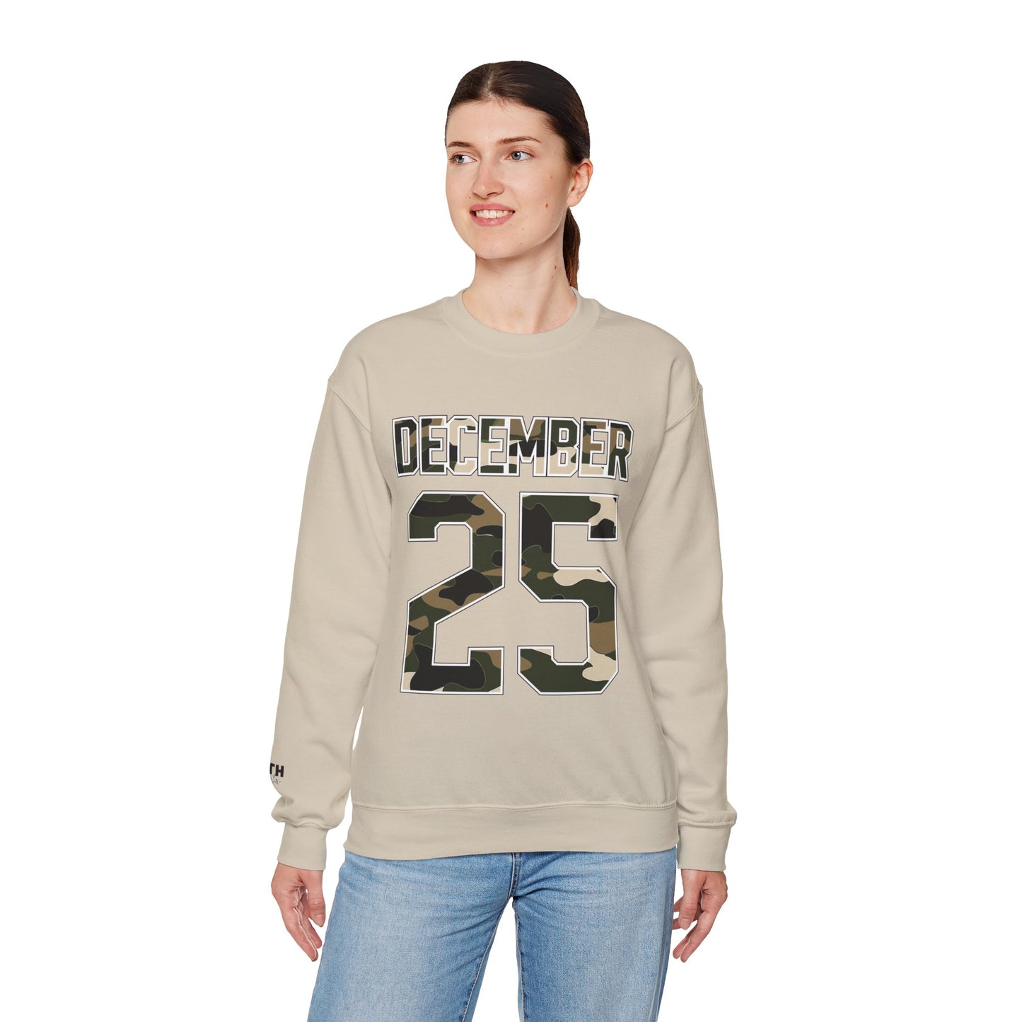 December 25 Camouflage Crewneck Sweatshirt - Christmas Holiday Tee