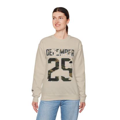 December 25 Camouflage Crewneck Sweatshirt - Christmas Holiday Tee