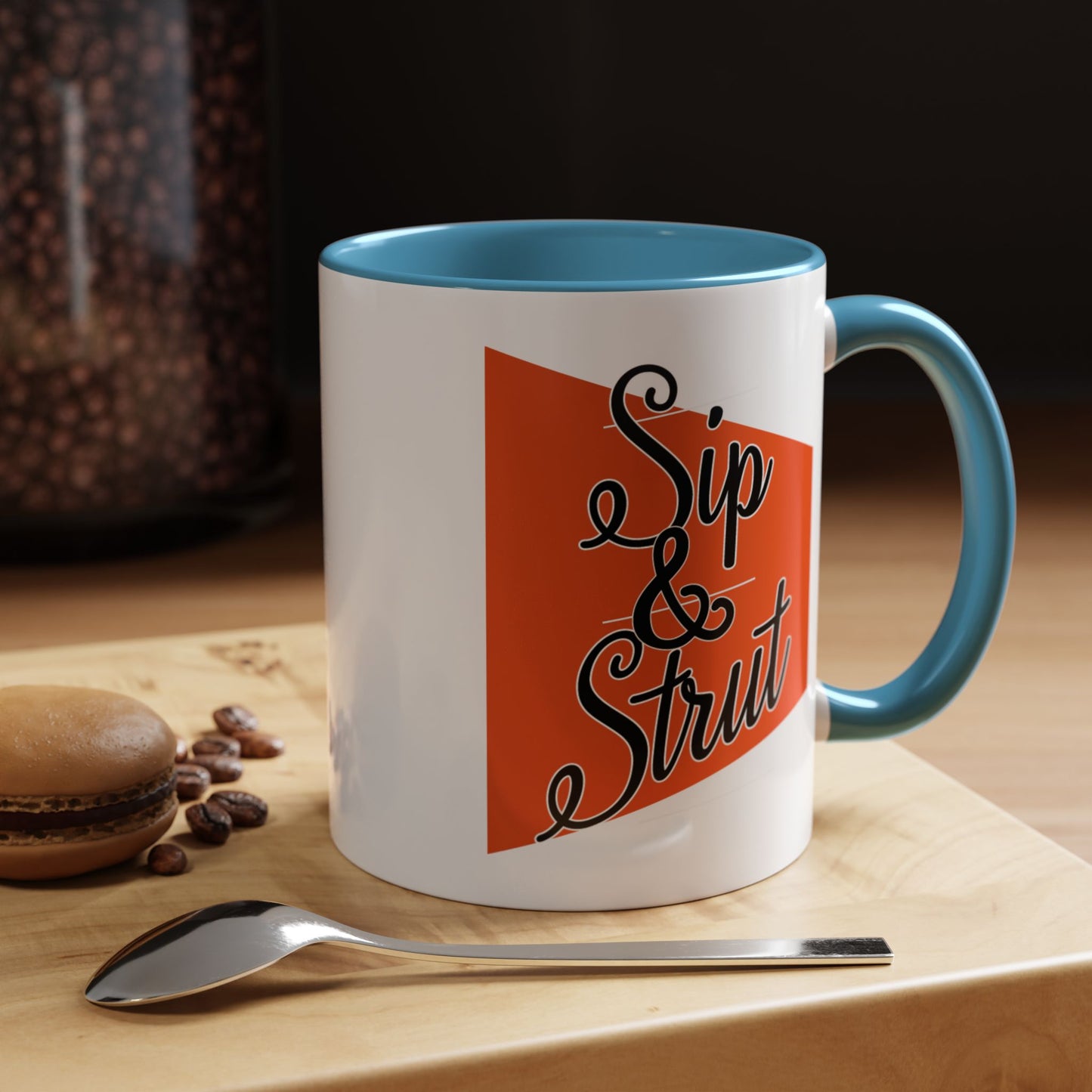 Accent Coffee Mug (11, 15oz) - Sip & Strut Design, Perfect Gift for Coffee Lovers, Home Office Decor, Unique Holiday Present, Ceramic [...]