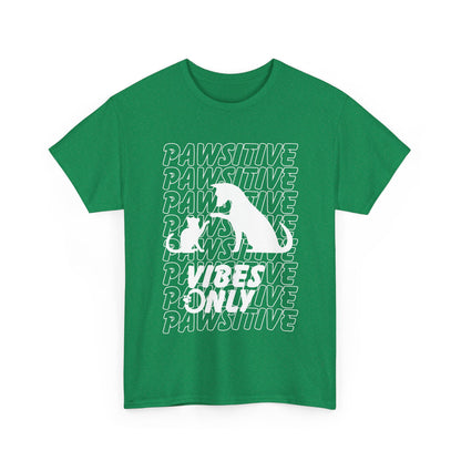 "Pawsitive Vibes Only" Unisex Heavy Cotton T-shirt