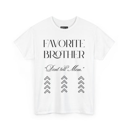 Favorite Brother Unisex Heavy Cotton Tee - Perfect Gift for Siblings, Casual Wear, Birthday, Family Reunion, Everyday Comfort