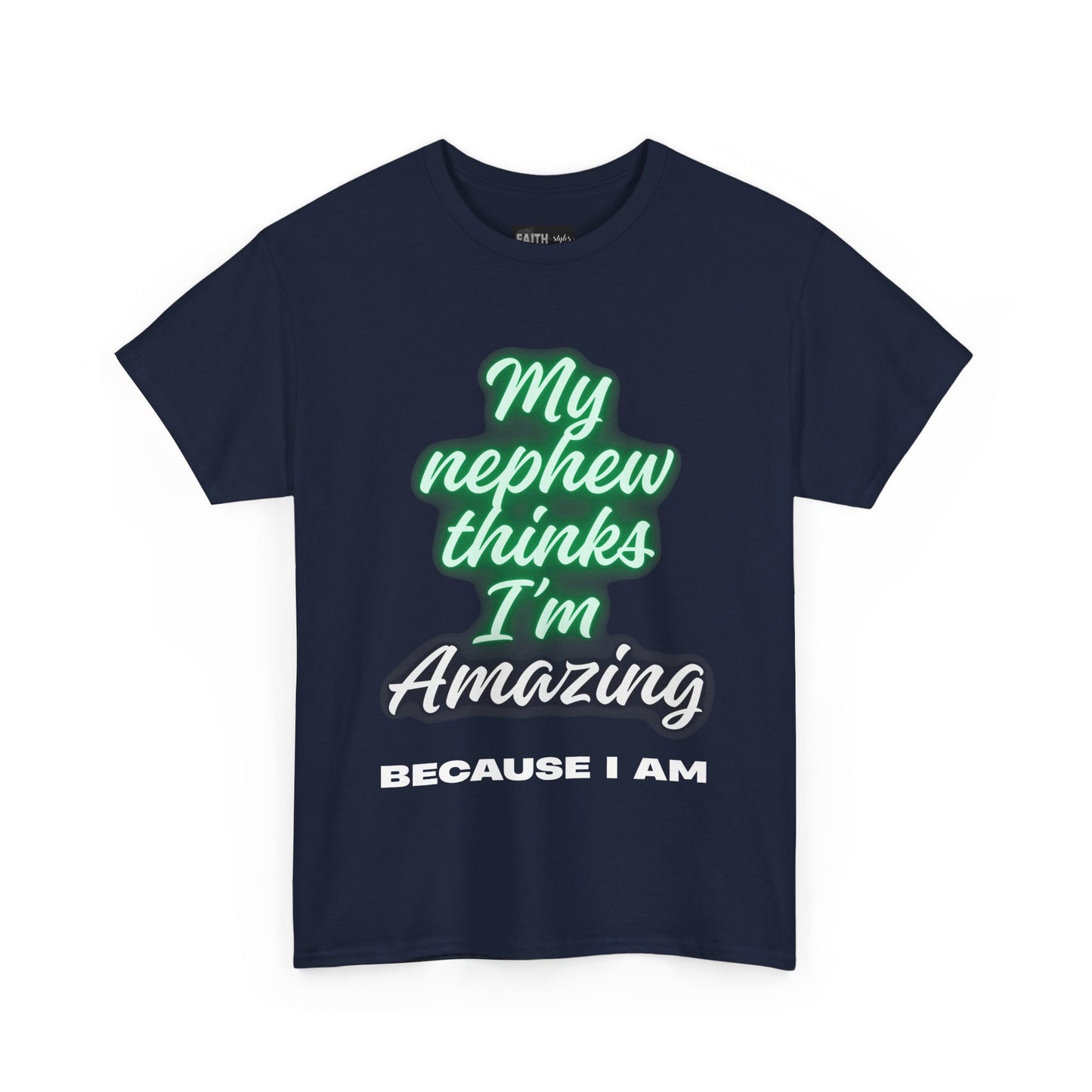Unisex Heavy Cotton Tee - My Nephew Thinks I'm Amazing, Perfect Gift for Family, Birthday Tee, Funny Quote Shirt, Casual Wear, Gifts [...]