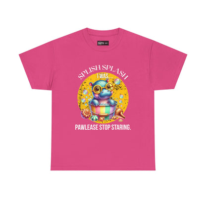 Splash Splash Frog Tee, Cute Animal Shirt, Fun Graphic T-Shirt, Summer Vibes Apparel, Gifts for Animal Lovers, Unisex Cotton Tee