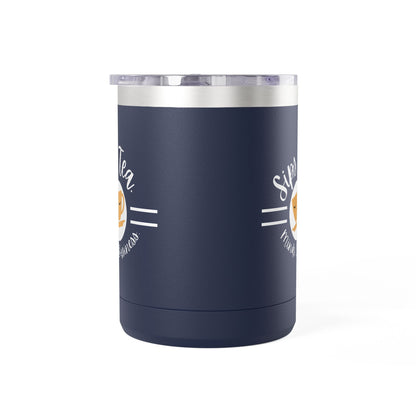 Coffee Lover's Tumbler with Sips Tea Design, Insulated Mug for Home, Travel, Gift for Coffee & Tea Lovers, Birthday, Office, Everyday Use
