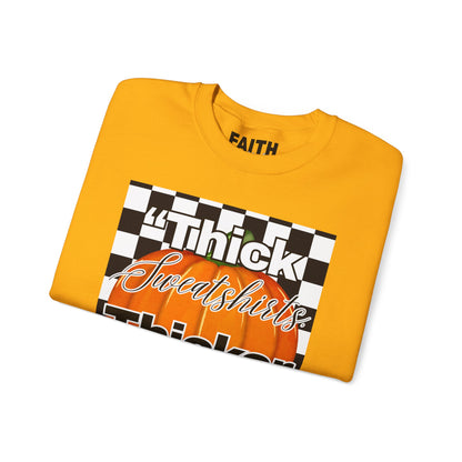 FaithStyles Thick Sweatshirts Pumpkin, Unisex Graphic Sweatshirt, Crewneck Sweatshirt, Sports Apparel, Cozy Casual Wear