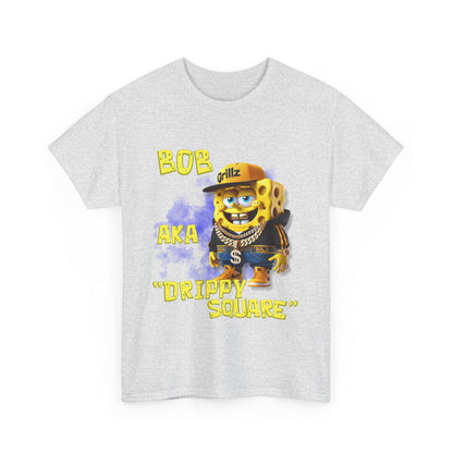 "DRIPPY SQUARE" Funny Unisex Heavy Cotton Tee - Graphic T-Shirt