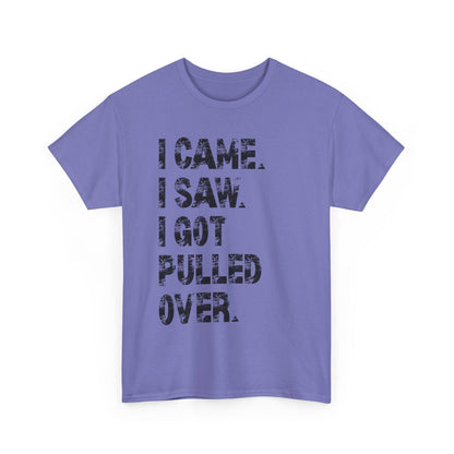 Funny Quirky Cotton Tee, Unisex Humor Tee, I Came I Saw Tee, Gift for Friends, Casual Wear