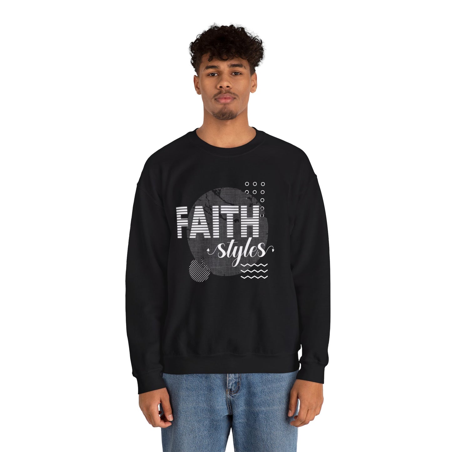 Faith Styles Unisex Heavy Blend™ Crewneck Sweatshirt - Cozy Spiritual Apparel for Everyday Wear, Gift for Friends, Comfort