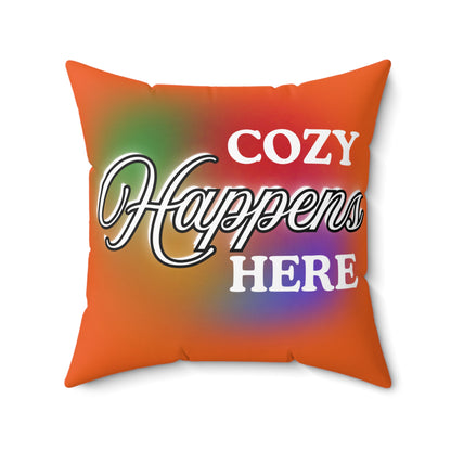 Autumn Cozy Decorative Pillow, Home Decor Accent, Gift for Friends, Living Room Cushion, Cozy Moments, Modern Home Style