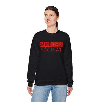 Crewneck Sweatshirt — "Same Core New Level" Graphic Pullover