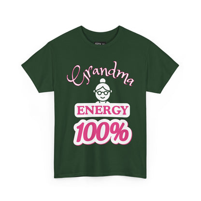 Fun Grandma Energy T-Shirt, Gift for Grandmothers, Casual Tee, Family Reunion Wear, Cute Gift for Mother's Day, Humor Shirt