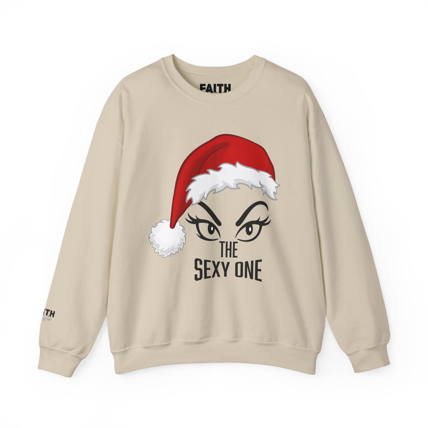 Sexy One Christmas Sweatshirt – Santa Hat Graphic Holiday Crewneck