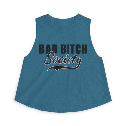 FaithStyles Bad Bitch Society Crop Top — Feminine Bold Graphic Women's Crop